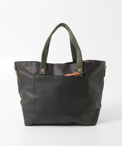 URBAN RESEARCH Sonny Label（アーバンリサーチサニーレーベル）の「POLER　WASABI&POLER Durable Tent Tote S（トートバッグ・メンズ・BLACK/GREEN・One）」の6枚目の写真