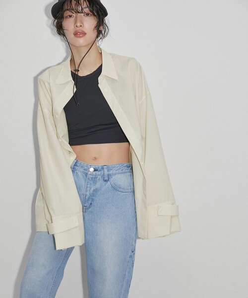 ADAM ET ROPE'(アダムエロペ)の「【公式サイト・実店舗限定】【Speedo×ADAM ET ROPE'】RUSH SHIRT(シャツ/ブラウス・レディース・チャコール/オフホワイト・F)」の19枚目の写真