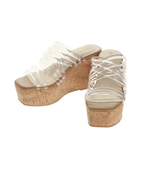 MERCURYDUO（マーキュリーデュオ）の「クリアチューブウェッジサンダル（サンダル・レディース・ブラック/ブラウン/ベージュ/クリア・34/36/38）」の12枚目の写真