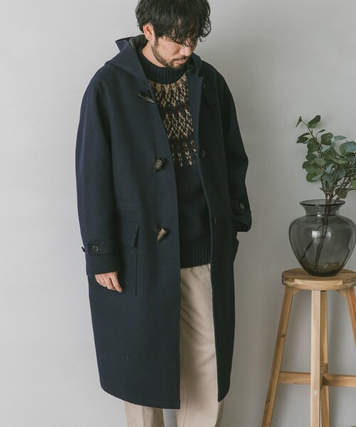 URBAN RESEARCH DOORS（アーバンリサーチドアーズ）の「JAPAN FABRIC ダッフルコート（ダッフルコート・メンズ・GREEN/D.NAVY/GREIGE・M/L）」の3枚目の写真