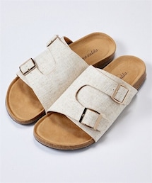 nissen | 【ゆったり幅広】ダブルベルトサンダル（高反発中敷）（ワイズ４Ｅ）(サンダル)