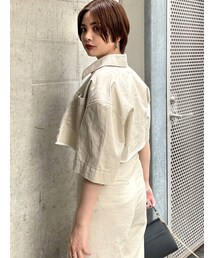 EMODA | 【セットアップ着用可】ヘムカットクロップスデニムシャツ(シャツ/ブラウス)