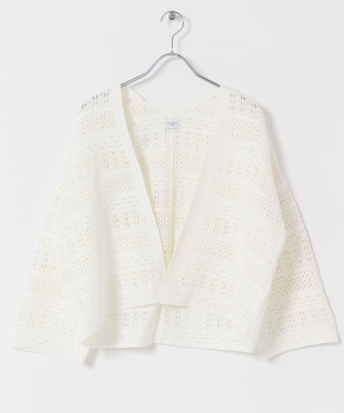 URBAN RESEARCH DOORS(アーバンリサーチドアーズ)の「クロシェニットカーディガン(カーディガン/ボレロ・レディース・OFF/BEIGE・Free)」の1枚目の写真