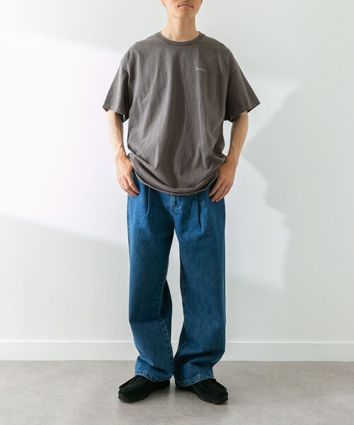 URBAN RESEARCH Sonny Label（アーバンリサーチサニーレーベル）の「『別注』PENNEYS×Sonny Label　ピグメントショートスリーブTシャツ（Tシャツ/カットソー・メンズ・ネイビー/オフ/ブルー/ブラウン/ブラック/レッド・one）」の10枚目の写真