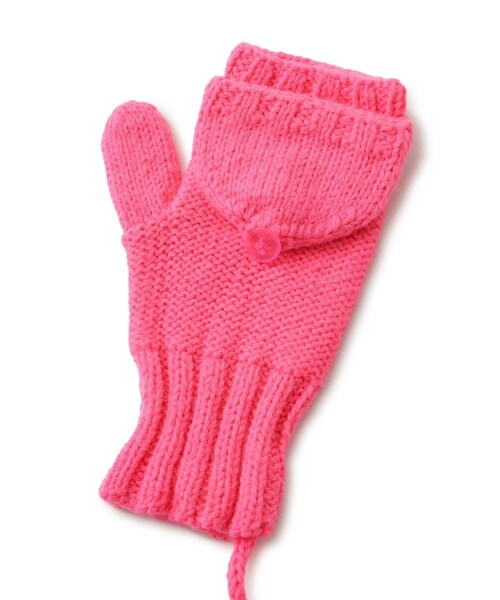 ADAM ET ROPE'（アダムエロペ）の「【J'aDoRe限定】【ugly sweater club（アグリー セーター クラブ）】Dazed（手袋・レディース・グレー/ピンク/イエロー・F）」の6枚目の写真