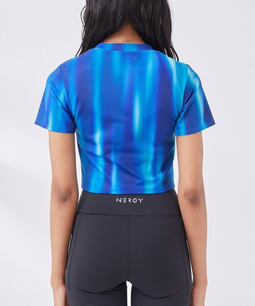 NERGY（ナージー）の「【skin wear】UV & 水陸両用 & 保湿 CREORAカップ付きTシャツ（Tシャツ/カットソー・レディース・ブルー/ブラック・M/S）」の10枚目の写真