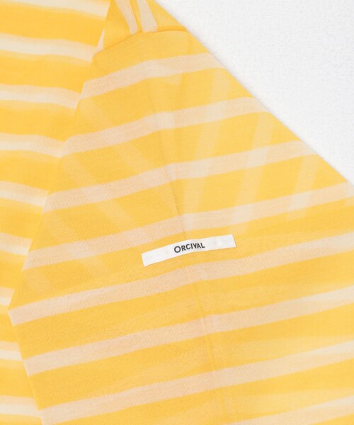 URBAN RESEARCH DOORS(アーバンリサーチドアーズ)の「ORCIVAL BOAT NECK LONG-SLEEVE PULLOVER(Tシャツ/カットソー・レディース・BLUE/GREY/YELLOW・1)」の18枚目の写真