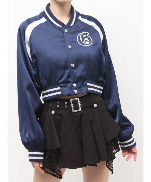 GYDA（ジェイダ）の「BACK GYDA logo Shortブルゾン（ブルゾン・レディース・オフホワイト/ピンク/ネイビー・F）」の3枚目の写真