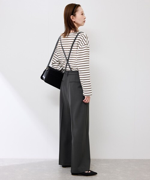 ROPE' PICNIC（ロペピクニック）の「ボックスシルエットボーダーカットソー（Tシャツ/カットソー・レディース・ブラック系/ブラウン/ネイビー系・F）」の13枚目の写真