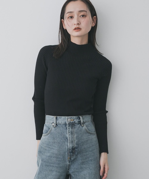 SENSE OF PLACE by URBAN RESEARCH（センスオブプレイスバイアーバンリサーチ）の「『一部WEB限定カラー』『毛玉防止』ストレッチリブハイネックセーター（ニット/セーター・レディース・IVORY/BLACK/RED/GRAY/MOCHA/MUSTARD/GREEN/ORANGE/BLUE/BORDEAUX・COMPACT/one）」の22枚目の写真