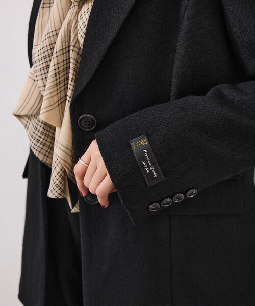 VIS(ビス)の「尾州ウールシングルジャケット/セットアップ対応(テーラードジャケット・レディース・ブラック/チャコール・M/S)」の22枚目の写真