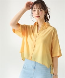 SMILE LAND | ＜大きいサイズ＞【美極シャツ】ショート丈シャツ＜大きいサイズ有＞(シャツ/ブラウス)