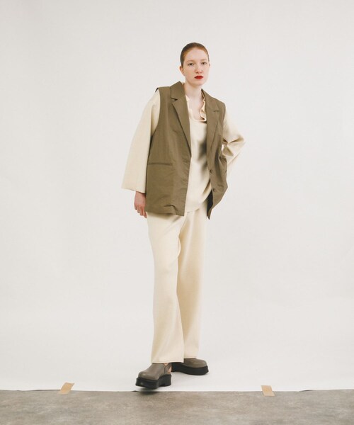 LAATO（ラート）の「sweat style polo knit（ニット/セーター・レディース・クリーム/チョコレート・FREE）」の7枚目の写真