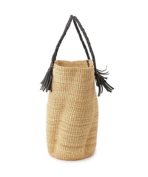 ADAM ET ROPE'（アダムエロペ）の「【J'aDoRe・店舗限定】【African Square（アフリカンスクエアー）】ボルガウェーブフリンジバスケット（かごバッグ・レディース・キナリ・F）」の7枚目の写真
