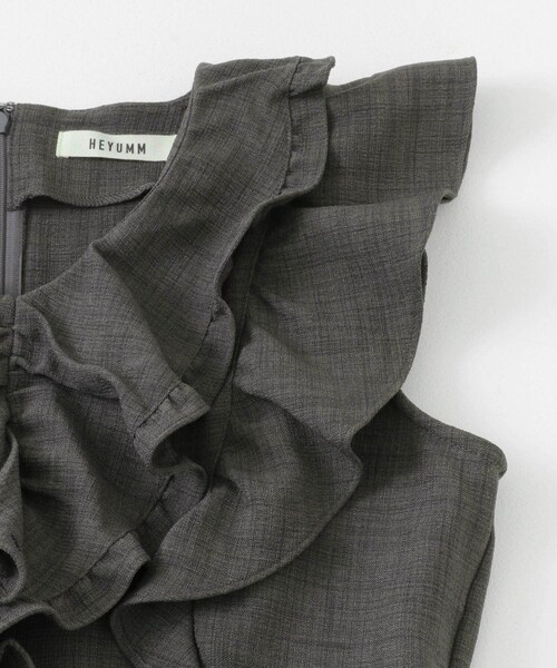 SENSE OF PLACE by URBAN RESEARCH（センスオブプレイスバイアーバンリサーチ）の「フリルスリーブオールインワン（サロペット/オーバーオール・レディース・IVORY/NAVY/CHARCOAL・S/M）」の9枚目の写真