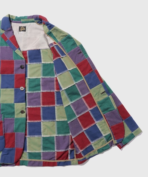 ADAM ET ROPE'(アダムエロペ)の「【NEEDLES/ニードルス】3B Jacket - Cotton Oxford Patchwork(その他アウター・メンズ・ネイビー系・M/S)」の9枚目の写真