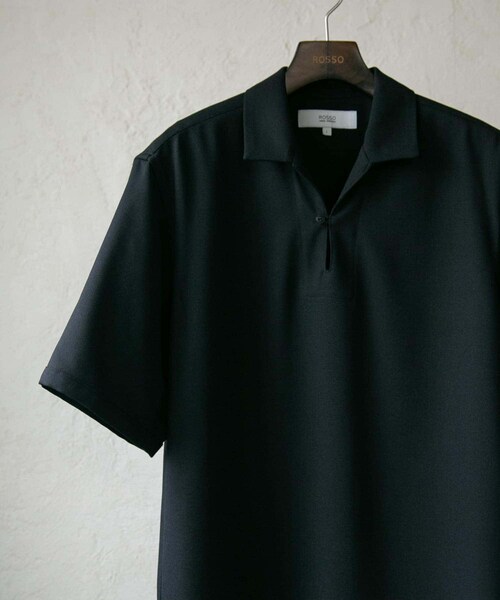 URBAN RESEARCH ROSSO（アーバンリサーチロッソ）の「『WEB限定』『セットアップ対応』パナマ風スキッパーシャツ（シャツ/ブラウス・メンズ・MOCHA/ICE GRAY/NAVY/BLACK・M/L）」の12枚目の写真