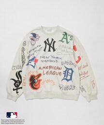 ADAM ET ROPE' | 【MLB COLLECTION BY JUN】ハンドライティング 総柄スウェット(スウェット)
