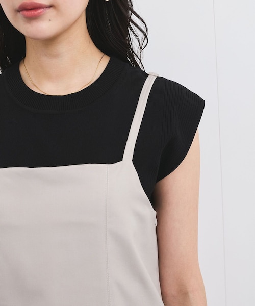 VIS（ビス）の「キャミソールミニワンピース（ワンピース・レディース・ライトグレー/カーキ・M/S）」の19枚目の写真