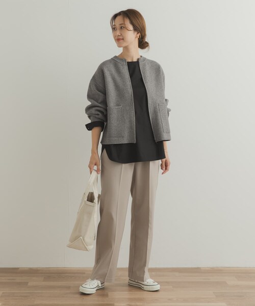 URBAN RESEARCH DOORS(アーバンリサーチドアーズ)の「『UR TECH』クルーネックプルオーバーシャツ(シャツ/ブラウス・レディース・OFF WHITE/BLACK・M)」の13枚目の写真