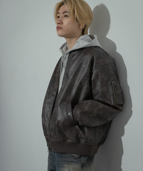 SENSE OF PLACE by URBAN RESEARCH（センスオブプレイスバイアーバンリサーチ）の「ヴィンテージライクMA-1（MA-1・メンズ・BLACK/BROWN・M/L）」の20枚目の写真