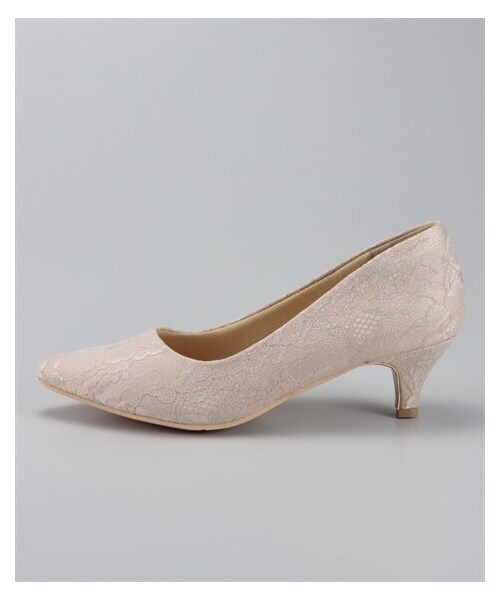 nissen（ニッセン）の「【ぴたっプス】ポインテッドトゥ５cmヒールパンプス（ワイズ２E）（パンプス・メンズ・黒(スムース)/グレージュ(スムース)/アイスグレー(スエード調)/黒(スエード調)×パイソン/ツイード調/シャンパン(レース)/黒(レース)/(不要)クラシックブラウン(ツイード調)/クラシックブラウン(ツイード調)・21.0cm/21.5cm/22.0cm/22.5cm/23.0cm/23.5cm/24.0cm/24.5cm/25.0cm/25.5cm/26.0cm/26.5cm/27.0cm）」の8枚目の写真