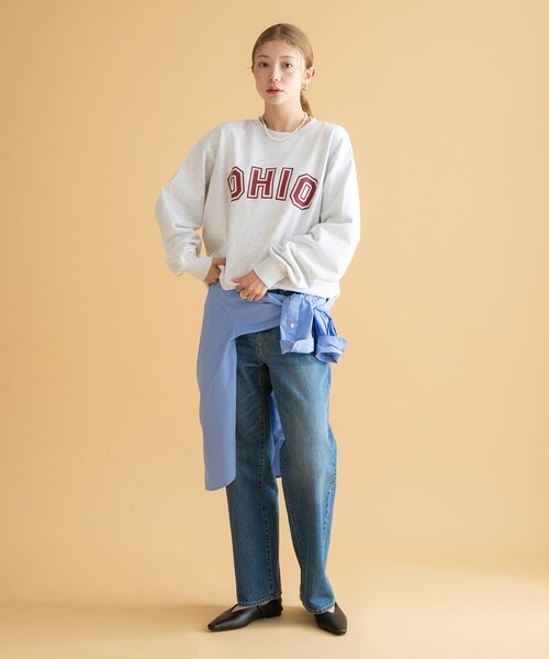 URBAN RESEARCH Sonny Label（アーバンリサーチサニーレーベル）の「GEM SPORTSWEAR　クルーネックロゴスウェット（スウェット・レディース・スミクロ/オートミール/ネイビー・M/L）」の20枚目の写真