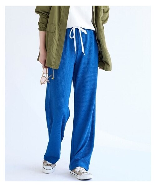 nissen（ニッセン）の「ぽこぽこカットソージャガードイージーパンツ（パンツ・レディース・黒/ネイビー/モカ・L/LL/3L/4L/5L/6L/8L/10L）」の22枚目の写真