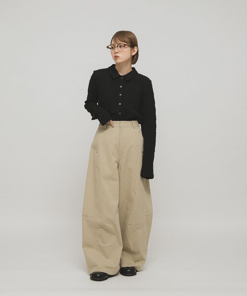 KBF（ケイビーエフ）の「ポコポコジャガードシャツ（シャツ/ブラウス・レディース・IVORY/PINK/BLACK・One）」の13枚目の写真