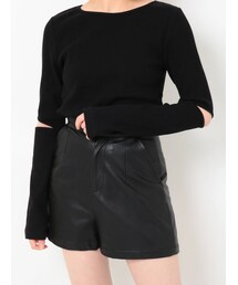 EVRIS | カッティングスリーブリブトップス(Tシャツ/カットソー)