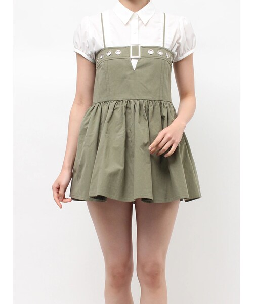 jouetie（ジュエティ）の「ミリタリーキャミチュニック（チュニック・レディース・アイボリー/ブラック/カーキ・M）」の8枚目の写真