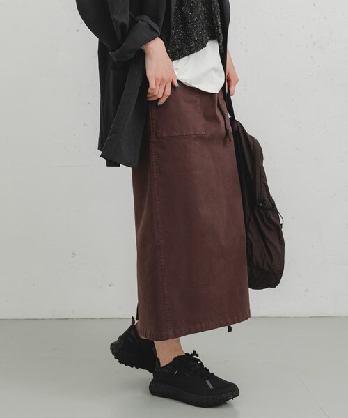 EKAL（エカル）の「『別注』GRAMICCI　ストレッチツイルスカート（スカート・レディース・BLACK/CAMEL/BROWN・one）」の14枚目の写真