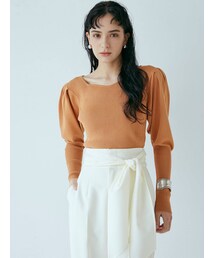 LAGUNAMOON | パフスリーブビスチェニットプルオーバー(ニット/セーター)