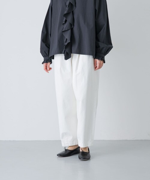 かぐれ（カグレ）の「コットンクロップドパンツ（その他パンツ・レディース・OFF/BEIGE/BLACK・Free）」の4枚目の写真