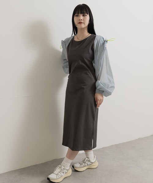 『別注』MIDIUMISOLID×TGM　back open neck one-piece