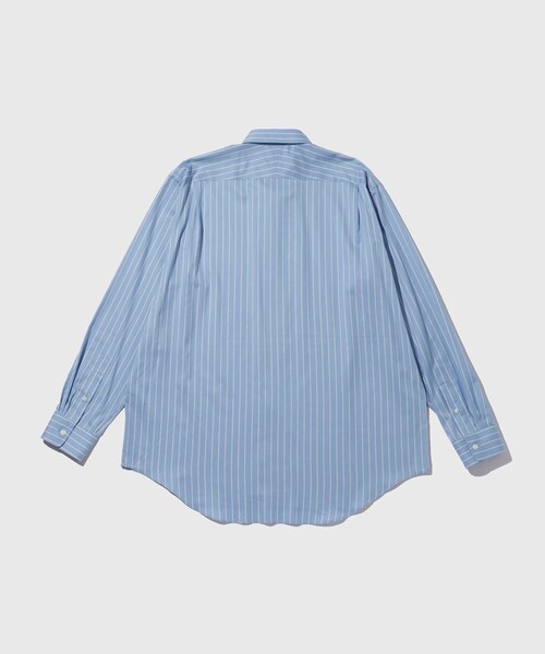 ADAM ET ROPE'(アダムエロペ)の「【AURALEE/オーラリー】COTTON SILK STRIPE SHIRT(シャツ/ブラウス・メンズ・キナリ/ブルー系・3/4/5)」の15枚目の写真