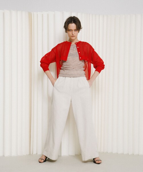 LAATO（ラート）の「sheer cardigan（カーディガン/ボレロ・レディース・リップ/ラクダ・Free）」の3枚目の写真