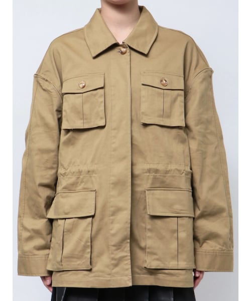 EMODA（エモダ）の「アウトポケット2WAYシャツジャケット（その他アウター・レディース・アイボリー/ブラック/ベージュ・F）」の3枚目の写真