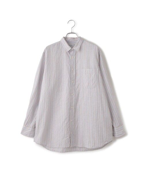 ADAM ET ROPE'(アダムエロペ)の「【INDIVIDUALIZED SHIRTS for SALON】別注ストライプシャツ L.BLUE BASE ORANGE ST(シャツ/ブラウス・レディース・ブルー系・F)」の21枚目の写真