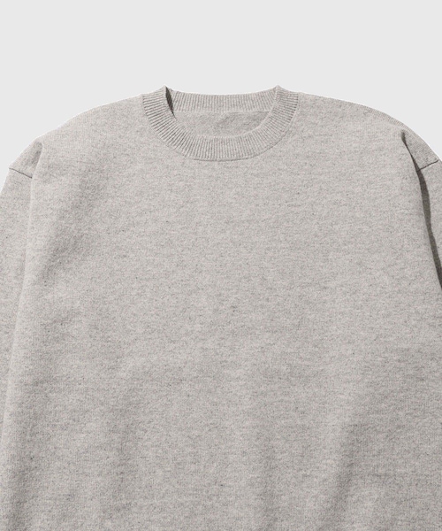 ADAM ET ROPE'（アダムエロペ）の「【Yonetomi/ヨネトミ】RIGID CASHMERE SWEATER P/O <TOP GRAY>（ニット/セーター・メンズ・グレー・2/3/4）」の5枚目の写真