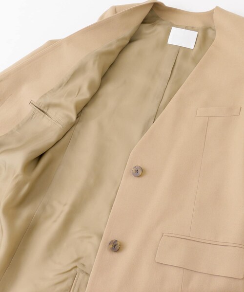 URBAN RESEARCH（アーバンリサーチ）の「bolsista　NO-COLLAR COAT（ノーカラージャケット・レディース・CAMEL/BLACK・36/38）」の7枚目の写真