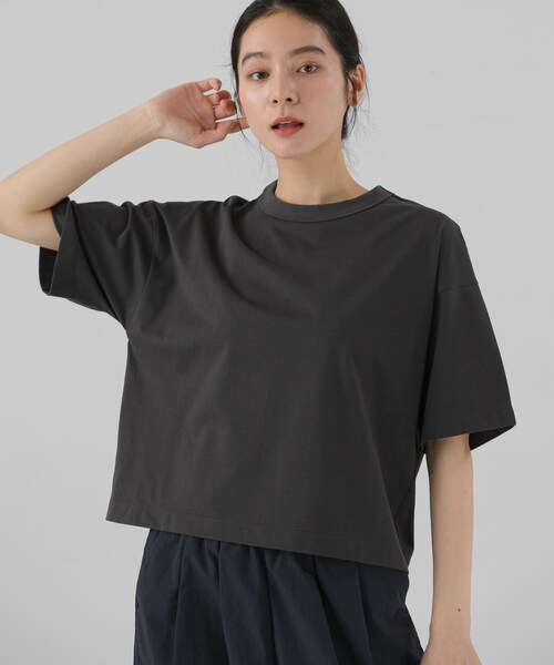 EKAL（エカル）の「『UR TECH ひやサラクール』ロゴ刺繍 Tシャツ（Tシャツ/カットソー・レディース・ホワイト/チャコール/イエロ-・One）」の13枚目の写真