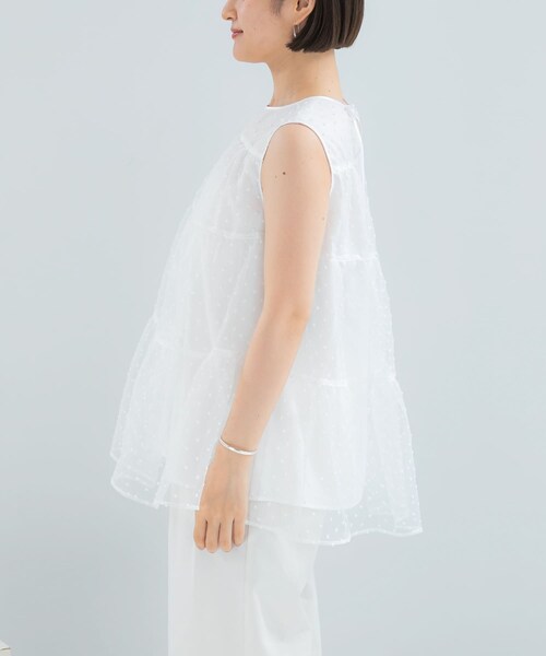 URBAN RESEARCH ROSSO（アーバンリサーチロッソ）の「シアードットティアードブラウス（シャツ/ブラウス・レディース・NAVY/WHITE・Free）」の13枚目の写真