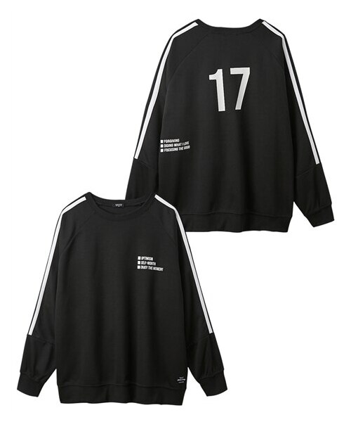 nissen（ニッセン）の「袖切替ライン使いトップス（男の子・女の子）（スウェット・キッズ・オフホワイト/黒・110/120/130/140/150/160）」の10枚目の写真