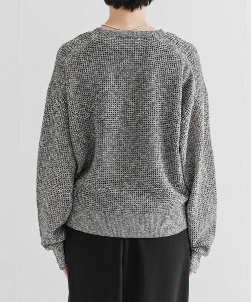 URBAN RESEARCH（アーバンリサーチ）の「ブークレメッシュニットカーディガン（カーディガン/ボレロ・レディース・M.BLACK/OFF/BLACK・FREE）」の16枚目の写真