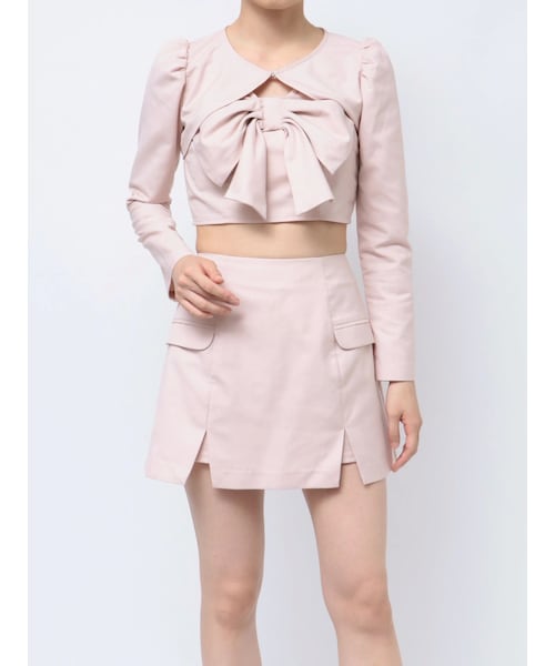 EATME（イートミー）の「リボンスリーピースセットアップ（セットアップ・レディース・グレー/ピンク/ブルー・F）」の7枚目の写真