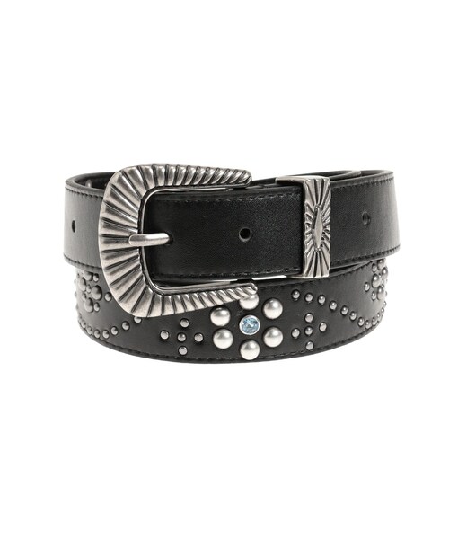 EVRIS（エヴリス）の「オリジナルスタッズバックルベルト（ベルト・レディース・ホワイト/ブラック/ブラウン・F）」の14枚目の写真