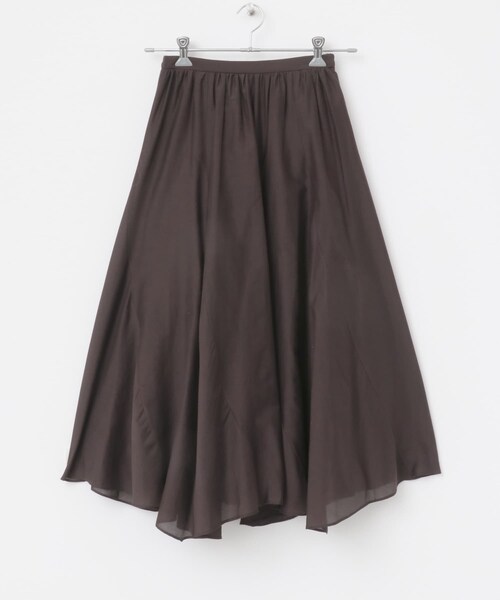 URBAN RESEARCH ROSSO（アーバンリサーチロッソ）の「コットンシルクヘムデザインギャザースカート（スカート・レディース・red/sax/darkbrown・FREE）」の13枚目の写真