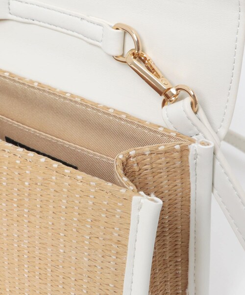 URBAN RESEARCH Sonny Label（アーバンリサーチサニーレーベル）の「バスケットショルダーバッグ（ショルダーバッグ・レディース・ホワイト/ブラック・one）」の19枚目の写真