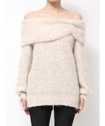 EMODA | TUCK OFF SHOULDER KNIT(ニット/セーター)